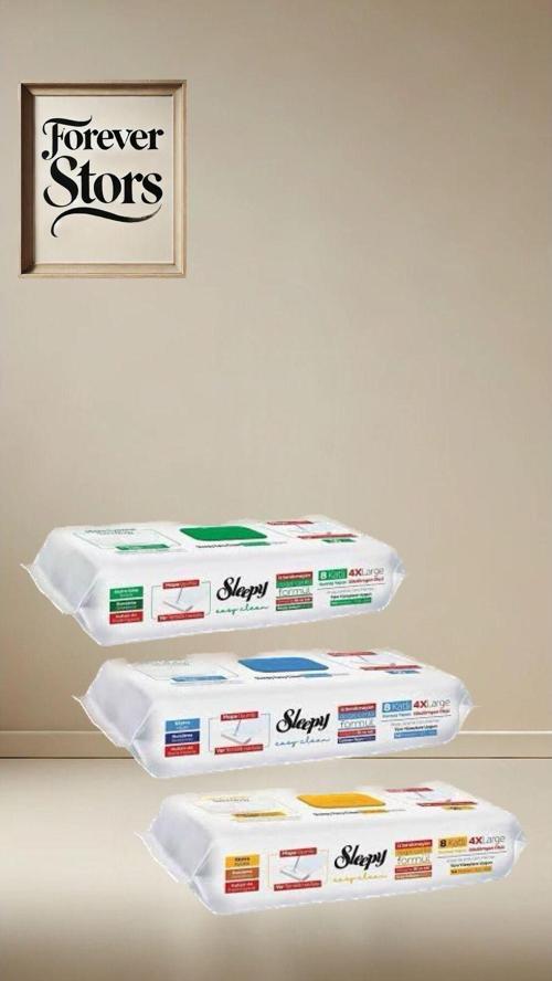 Beyaz Sabun,Çamaşır Suyu,Arap Sabun Mop Uyumlu Yer Temizlik Havlusu 3X50