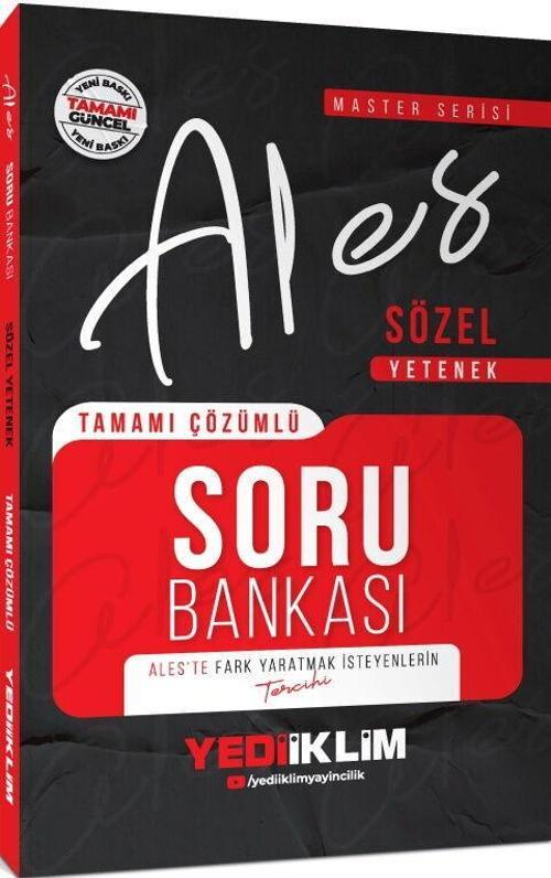 Yediiklim Yayınları 2026 ALES Sözel Yetenek Tamamı Çözümlü Soru Bankası