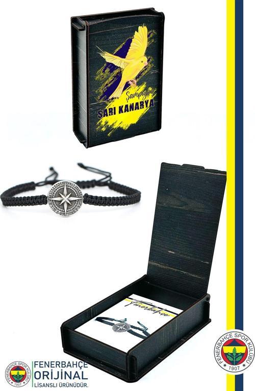 Orijinal Lisanslı Fb Yıldız Makrome Bileklik Kanarya Baskılı Hediyelik Ahşap K