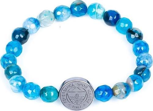 Orijinal Lisanslı FB Mavi Akik Fasetli Doğaltaş Bileklik