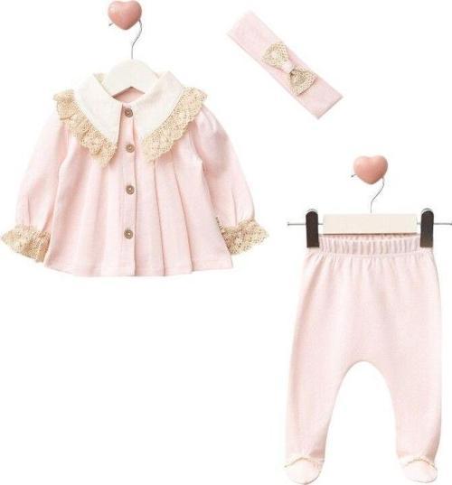 Mdrandy 3Lü Bebe Kız Takım 3 Ay Zıbın Seti Hastane Çıkışı