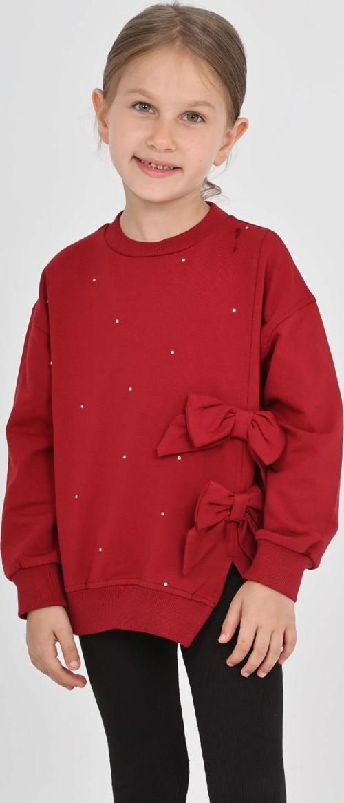 Toontoy Kız Çocuk Taşlı Fiyonklu Sweatshirt