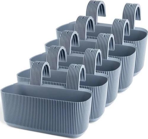 KRS-249 Plastik Pera Askılı Balkon Saksı 3.2 Lt Gök Mavi 5 Adet