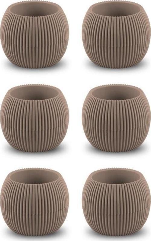 KRS-362 Plastik Mercan Kaktüs Saksı 0.35 Litre Soft Kahverengi 6 Adet