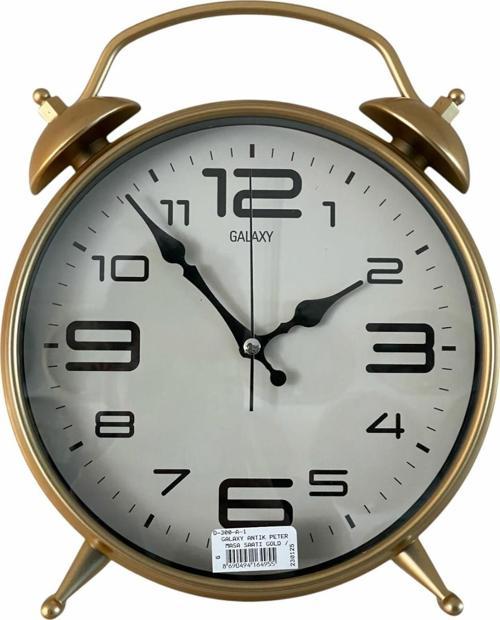 Dekoratif Masa ve Duvar Saati Peter Saat Gold Renk