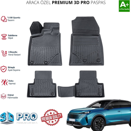 PEUGEOT 3008 HYBRİD ARACA ÖZEL 3D PASPAS 2024 2025 2026