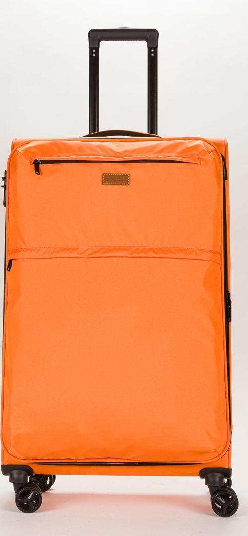 Unisex  Ekstra Hafif Turuncu Kumaş Büyük Boy Valiz