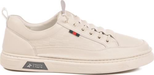 Beyaz Hakiki Deri Erkek Casual Ayakkabı 152-19039 M