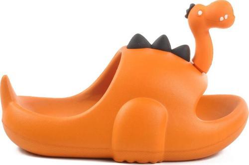 Turuncu Hafif Eva Dinazor Figürlü Unisex Çocuk Terlik Cool P-F