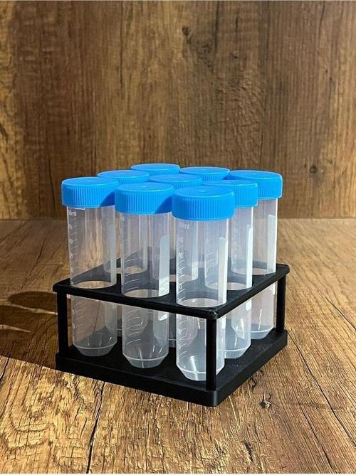50ml Falkon Minimal Deney Tüpü Standı (3*3) (Tüpler görsel amaçlıdır)