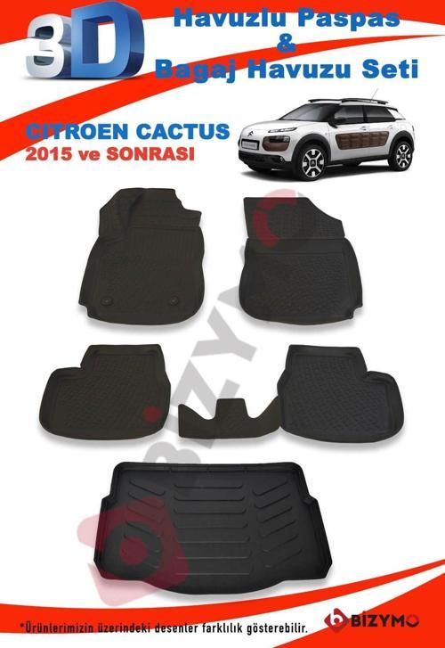 Citroen Cactus 2015 Ve Sonrası Paspas Ve Bagaj Havuzu Seti