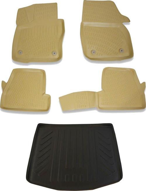 Ford Focus 3 Sedan 2011-14 Bej Havuzlu Paspas + Bagaj Set Bizymo