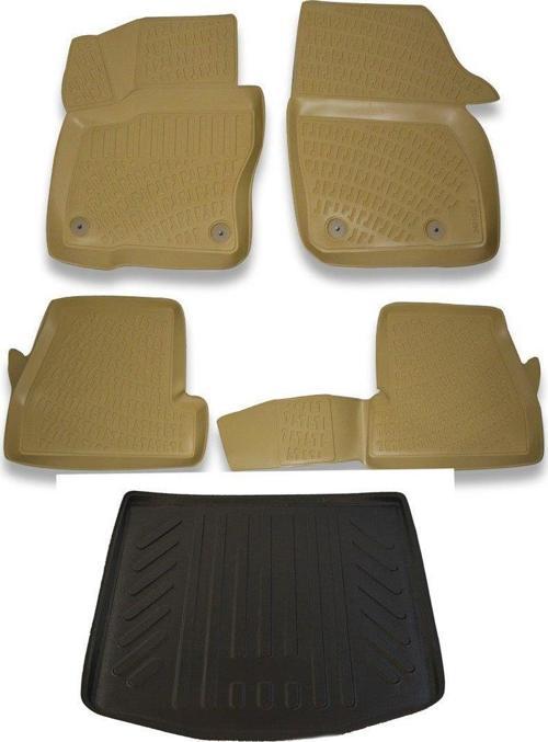 Ford Focus 4 Sedan (Kalin Stepne) 2015 Ve Sonrası Bej Paspas ve Bagaj Havuzu Seti