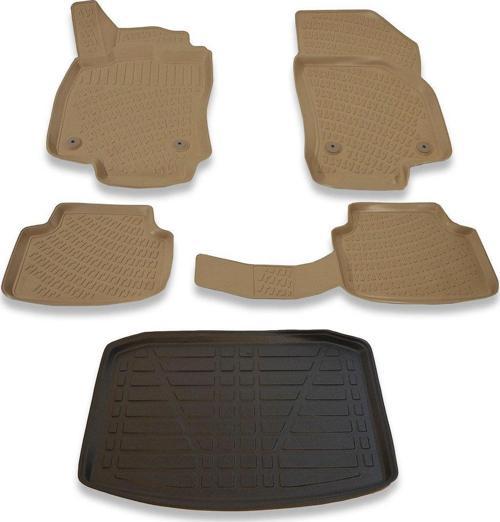 Skoda Karoq 2017 Ve Sonrası Bej Paspas ve Bagaj Havuzu Seti