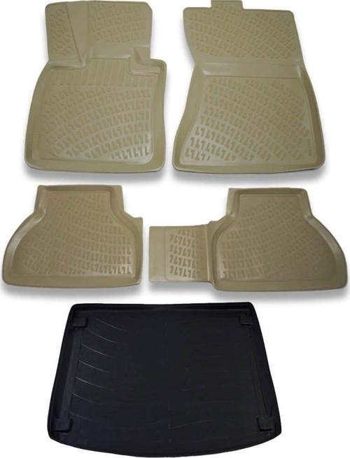 Bmw X6 2008-2014 Bej Havuzlu Paspas ve Bagaj Seti Bizymo