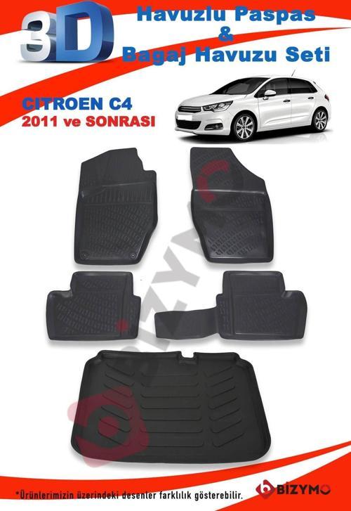 Citroen C4 2011 Ve Sonrası Paspas Ve Bagaj Havuzu Seti