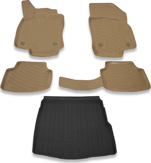 Volkswagen Passat B8 2015 Ve Sonrası Bej Paspas ve Bagaj Havuzu Seti