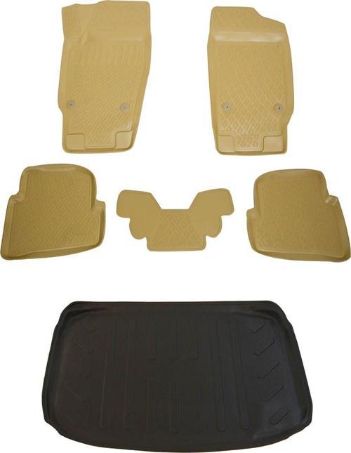 Skoda Fabia Hb 2008-2014 Bej Havuzlu Paspas ve Bagaj Seti Bizymo