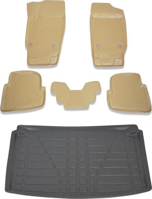Seat İbiza Hb 2002-2008 Bej Havuzlu Paspas ve Bagaj Seti Bizymo