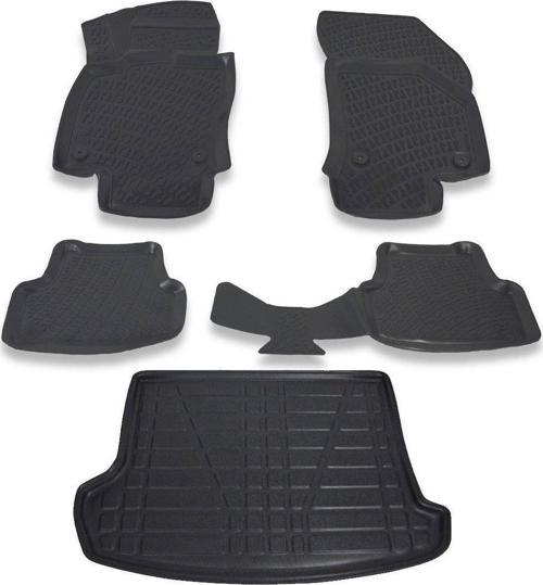 Volkswagen T-Roc 2019+ 3D Havuzlu Paspas + Üst Bagaj Havuzu Set