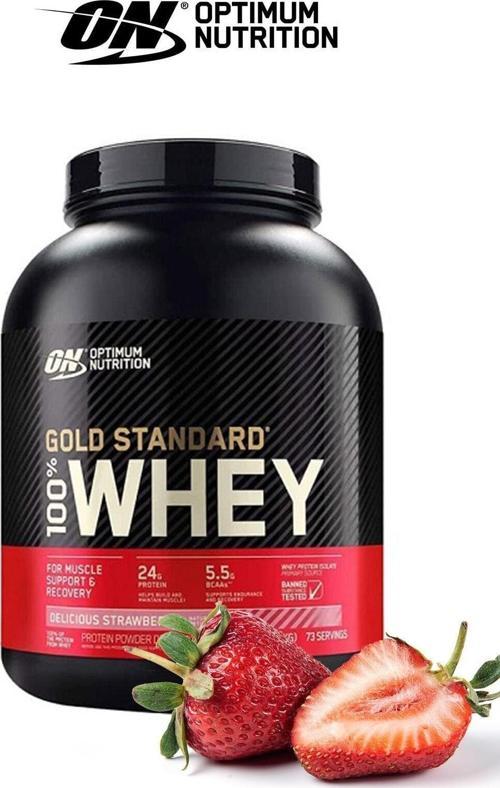 Optimum Çilek Aromalı Gold Standard Whey Protein Tozu 2,273 Gr