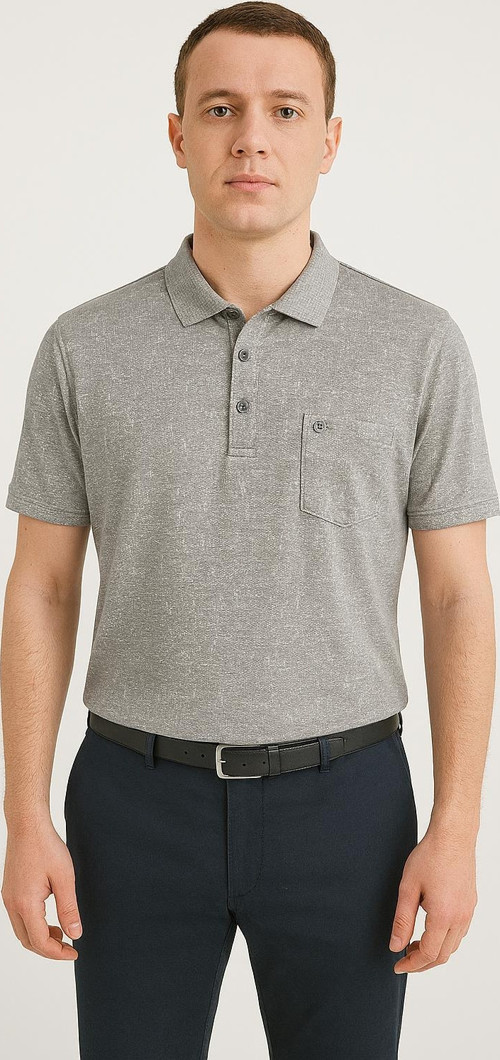 Büyük Beden Yakalı Klasik Kısa Kol Cepli Erkek Tişört 7345