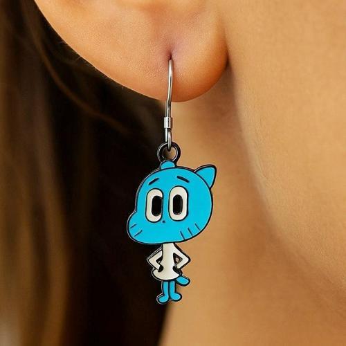 Gumball Şekilli Mineli Kadın Küpe Çift Adet El Yapımı Küpe