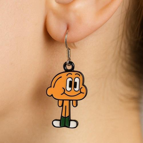 Gumball Darwin Şekilli Mineli Kadın Küpe Çift Adet El Yapımı Küpe