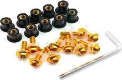 Siperlik Cam Vidası 5mm 10lu Set Sarı