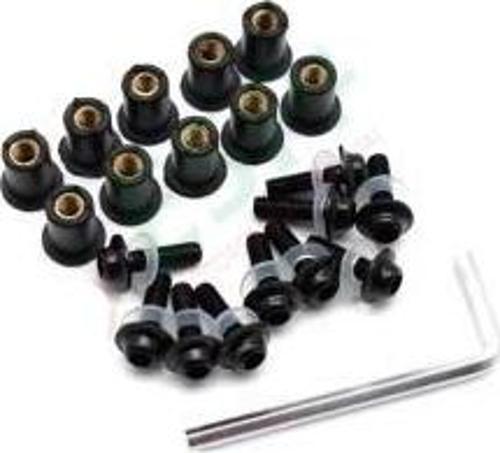 Siperlik Cam Vidası 5mm 10lu Set Siyah