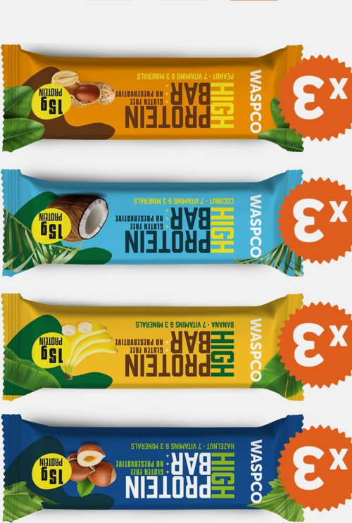 Yüksek Protein Bar 50G Karma Kutu 12 Adet (4 Çeşit)