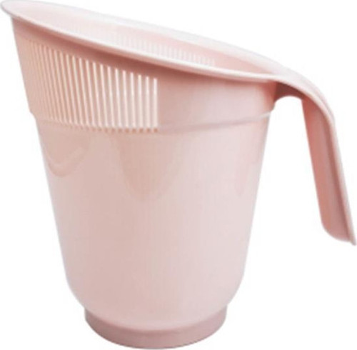 Plastik Eğimli Çok Amaçlı Pratik Pirinç Makarna Süzgeci Pembe