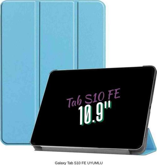 Galaxy Tab S10 FE Uyumlu 10.9" Katlanabilen Standlı Smart Cover Akıllı Tablet Kılıfı