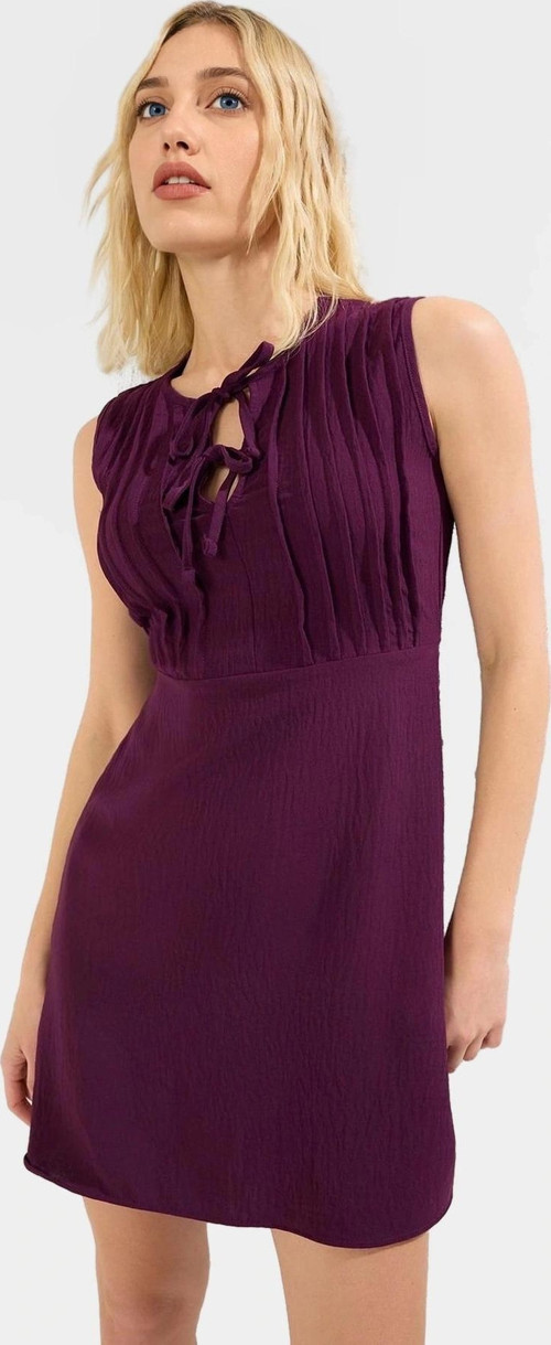 Şık Mini Elbise Dokuma Polyester V Yaka Düz Kesim Yazlık Günlük Mükemmel Uyum Uzun Ömürlü