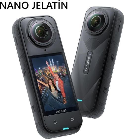 Insta360 X5 Aksiyon Kamera Uyumlu 2 Adet Şeffaf Ekran koruyucu Nano Jelatin