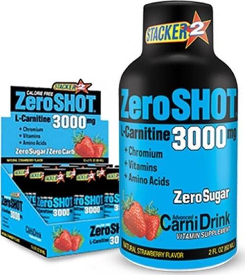 Zeroshot 60 ml 3000 Mg L-carnitine 12 Adet - Çilek Aroma -