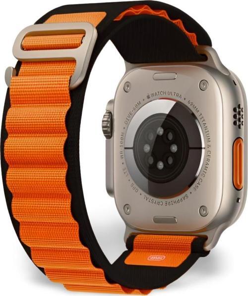 Akıllı Saat Watch için Uyumlu 42MM 44MM 45MM 49MM 1/2/3/4/5/6/se/7/8/ultra Çift Katman Kordon ve Kayışı Siyah