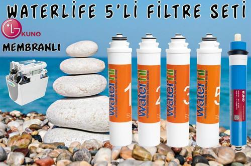 Waterlife Filtre 5 'li LG Mebran Set Waterlife Su Arıtma Filtresi