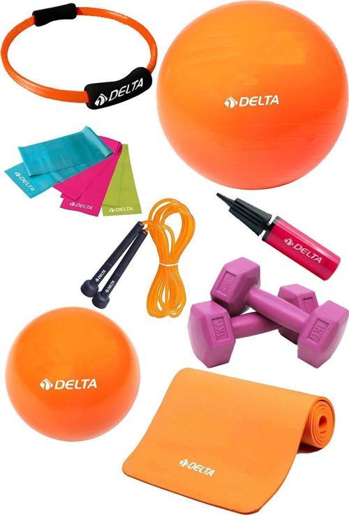 10 MM Minderli PTCS Turuncu Full Pilates Seti ( 75 cm - 20 cm )