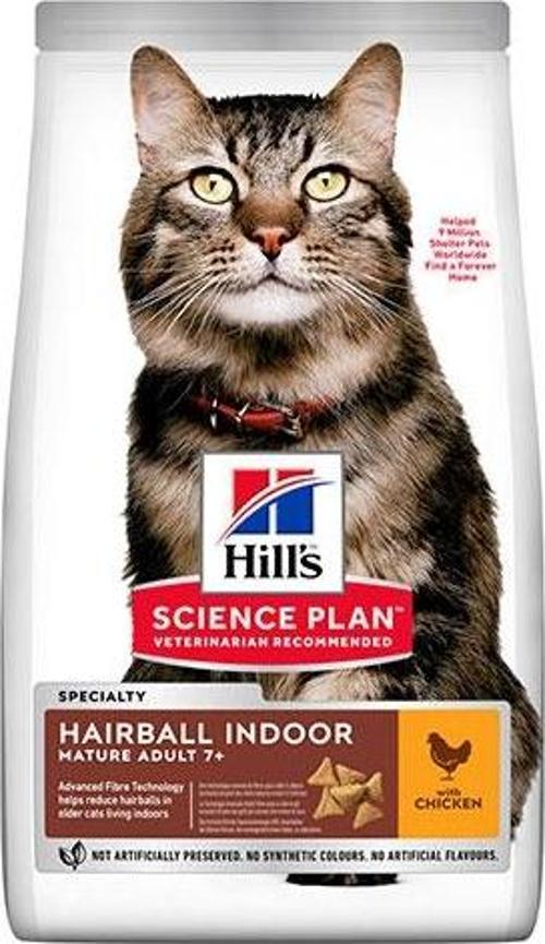 Hill’s SCIENCE PLAN 7+ Hairball Tavuklu Tüy Yumağı Engelleyici Yaşlı Kedi Maması 1,5 Kg