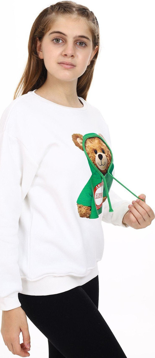 Angelos Gırls Kız Çocuk Ayıcık Baskılı Sweatshirt Px282.1