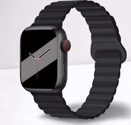 Akıllı Saat Watch için Uyumlu 42MM 44MM 45MM 49MM 1/2/3/4/5/6/se/7/8/ultra Magnetli Kordon ve Kayışı Siyah