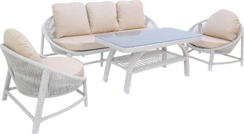 Marise | Üçlü Rattan Bahçe Oturma Grubu | 3+1+1+Sehpalı Bahçe Takımı   