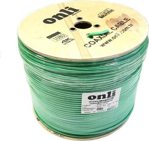 RG6U6 Yeşil Anten Kablosu 500Metre 64Tel Yerli Üretim