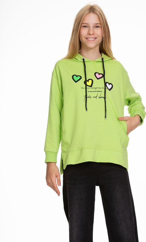 Angelos Gırls Kız Çocuk Kalp Baskılı Sweatshirt Hoodie Px161.1