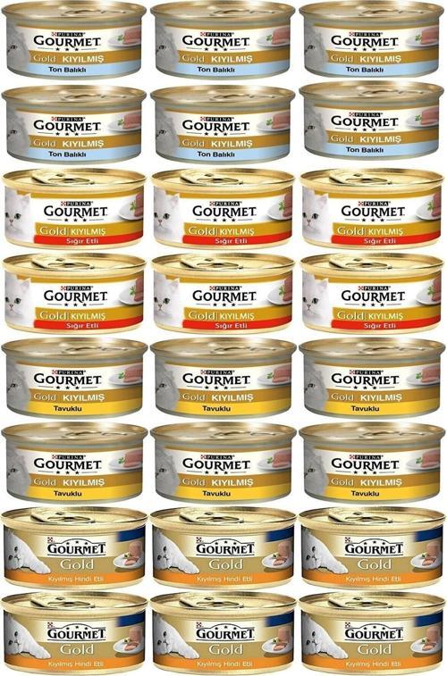 Karışık Kıyılmış Konserve Yetişkin Kedi Yaş Maması 24 X 85 Gr