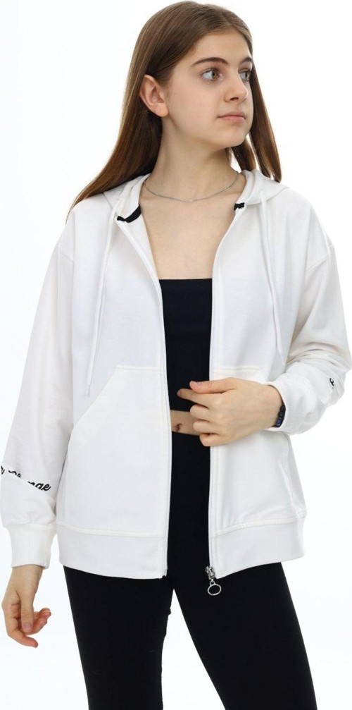 Angelos Gırls Kız Çocuk Fermuarlı Kapüşonlu Sweatshirt 2 İplik 9-14 Yaş Wap7123