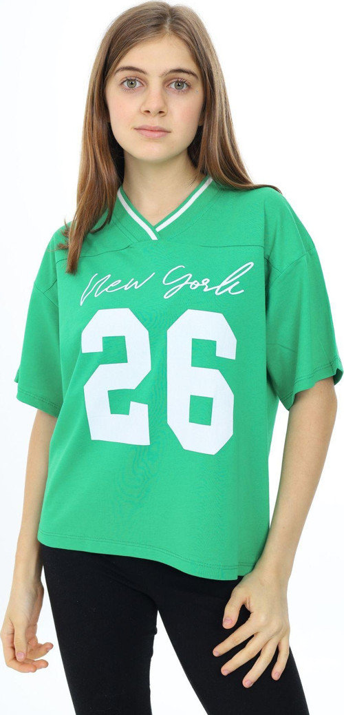 Angelos Gırls Kız Çocuk V Yaka T-Shirt Lx021