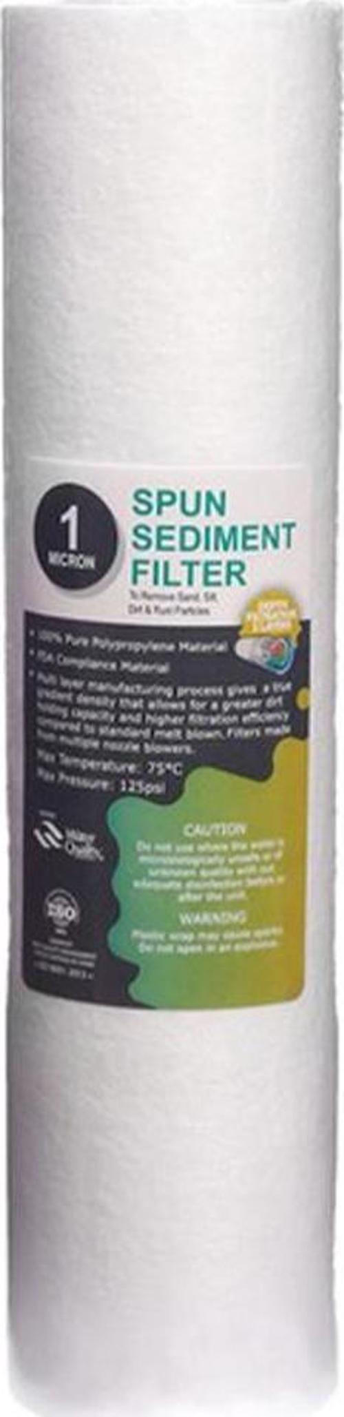 1 Micron Spun Sediment Filtre Açık Kasa Su Arıtma Cihazları İçin