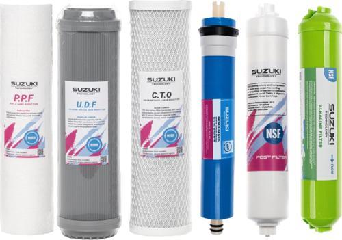 10 Inç Açık Kasa Su Arıtma Cihazı Tam Set (6 Filtre) Alkali Filtre Ilaveli